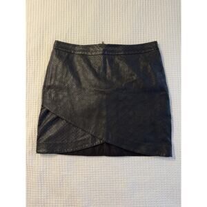 Mossimo Mini Skirt Black Texture Size 10 Biker Rock Punk Gothic